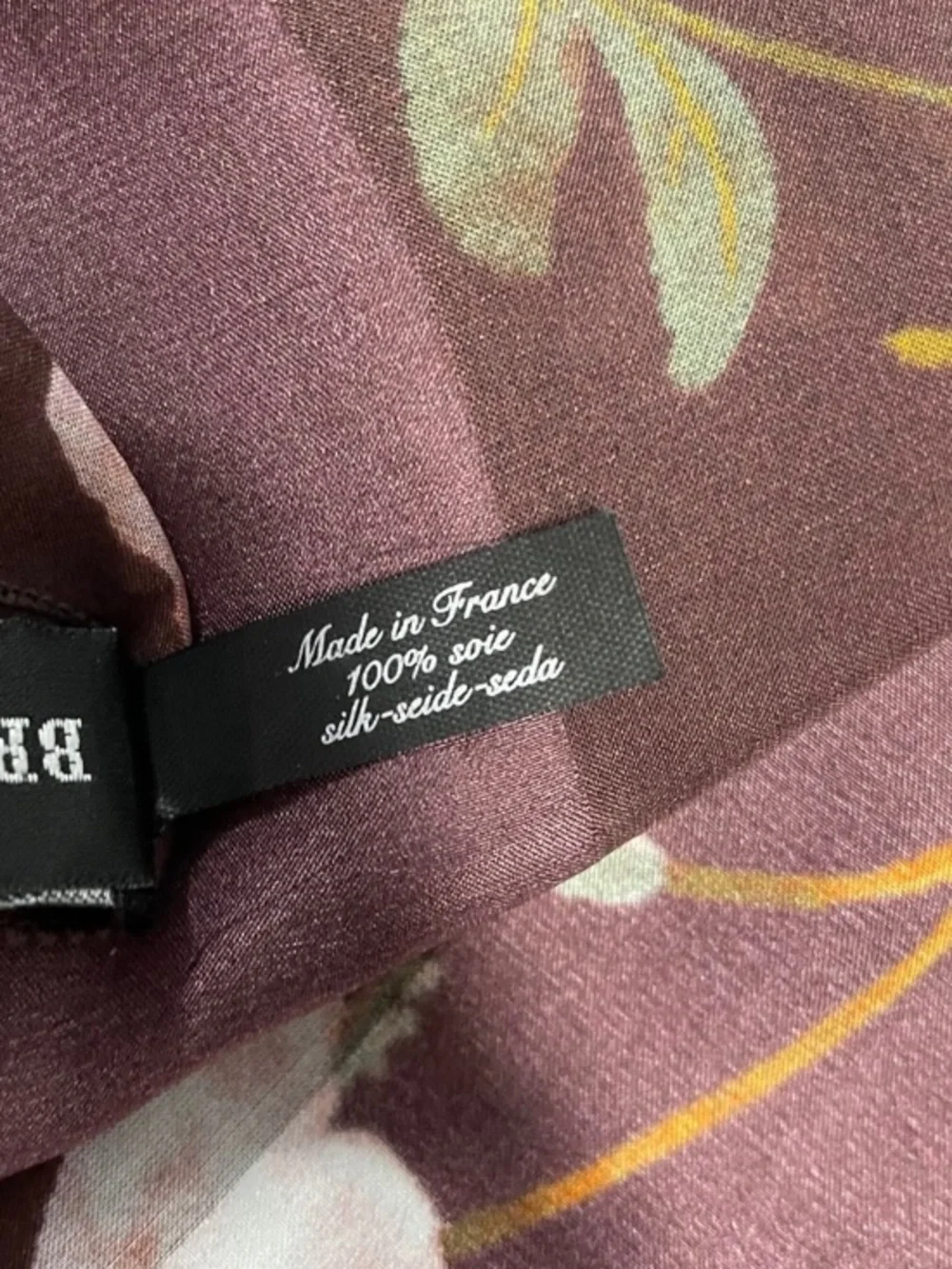 Brochier Soieries Silk Floral Scarf made in France